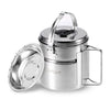 Set Stainless Steel Handle Camping Pot