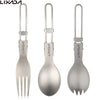 Titanium Folding Spoon Spork Outdoor Tableware